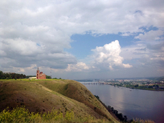 写真1：クラスノヤルスク市での
エニセイ川の風景